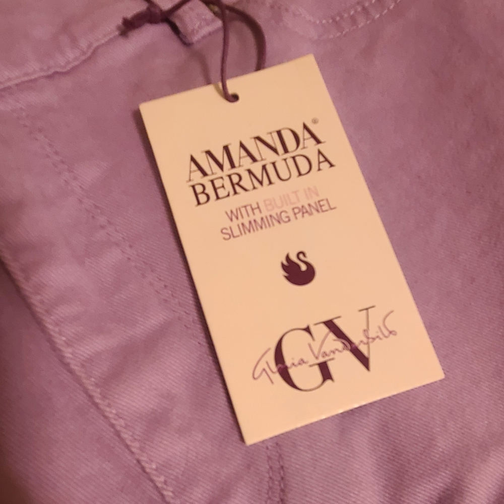 Amanda & Chelsea Women's Purple Shorts - Picture 3 of 8
